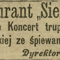 Koncert trupy węgierskiej, 1907