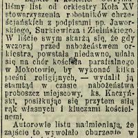 Ks. Kaczyński usuwa. Siłą rąk i kluczami. 1909