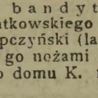 Zbrodnia bandytów, 1913