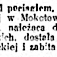 Krowa i pociąg, 1919