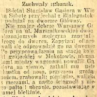 Zuchwały rabunek, 1923