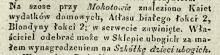 Znaleziono kaiet, 1839