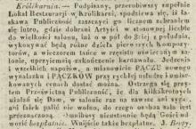 Wnijście bezpłatne, 1840