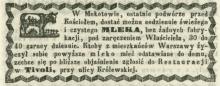 Mleko bez fabrykacji, 1862