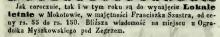 Wiadomość pod Zegrzem, 1862
