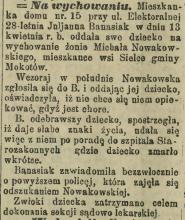 Na wychowaniu, 1896