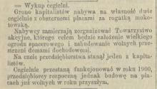 Wykup cegielni, 1898