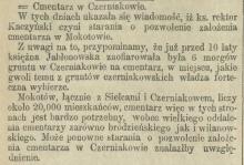 Cmentarz w Czerniakowie, 1899