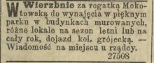 Letnie mieszkania w parku, 1904