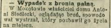 Wypadek z bronią, 1904