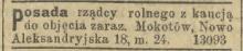 Posada rządcy rolnego, 1905