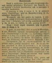Szczęśliwy traf, 1907