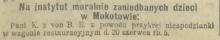 Z powodu niespodzianki, 1907
