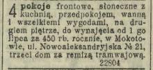 4 pokoje, 1908