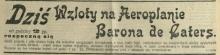 Wzloty barona de Caters, 1909