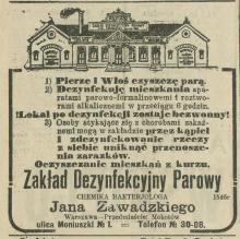Oczyszczanie pierza parą, 1910