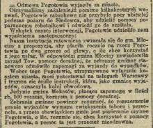 Za pogotowie trzeba płacić, 1911
