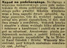 Napad na podchorążego, 1913