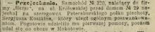 Koszkin przejechany, 1913