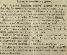 Zajście w katordze mokotowskiej. 1914