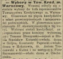 Towarzystwo Kredytowe, 1914