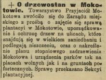 Drzewa w zaniedbaniu, 1916