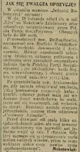 Jak się zwalcza opozycję, 1916
