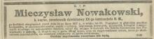 Zmarł dzielnicowy, 1917