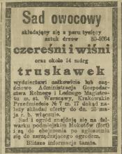 Czereśnie, truskawki, 1923