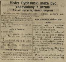 Pytlasiński może być zadowolony, 1923