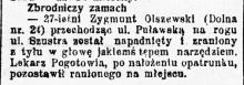 Zbrodniczy zamach, 1924