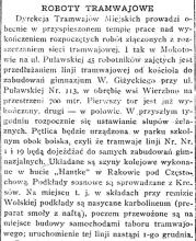 Roboty tramwajowe, 1924