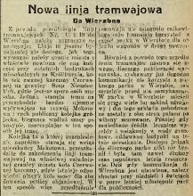 Linja do Wierzbna, 1924