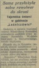 Tajemnica śmierci, 1925