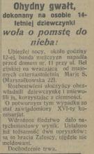 Ohydny gwałt, 1925