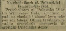 Łamią ludzie ręce, 1925