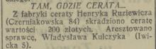 Tam gdzie cerata, 1925