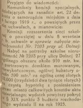 Na potrzeby szkolne, 1925