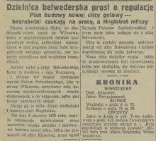 Regulacja Sielc, 1926