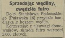 Sprzedając wędliny, 1926