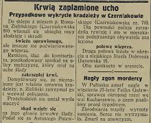 Zakrwawione uszy, 1926