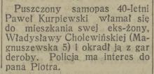 Ciuchy małżonki, 1926