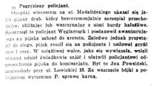 Policjant pogryziony, 1927