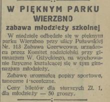 Zabawy młodzieży, 1927