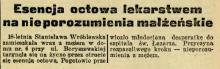 Otrucie esencją, 1927