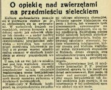 Sielce i zwierzęta, 1927