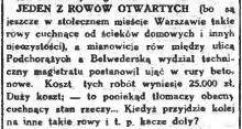 Rów otwarty, 1927