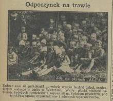 Odpoczynek na trawie. Prk Giżyckiego. 1928