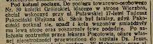 Pod kołami pociągu, 1928