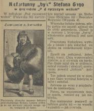 Pod ryczącym bykiem, 1929